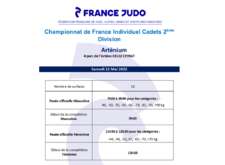 Championnat de France Cadets 2D du 21 mai 2022